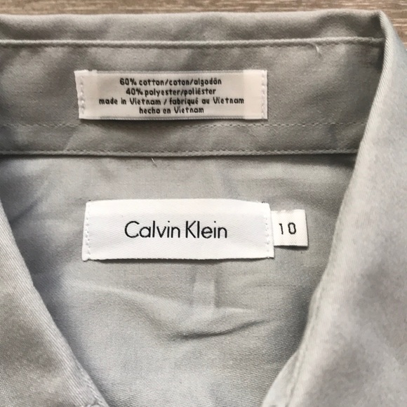 NWT Calvin Klein Boys Size 10 Dress Shirt - Picture 3 of 4